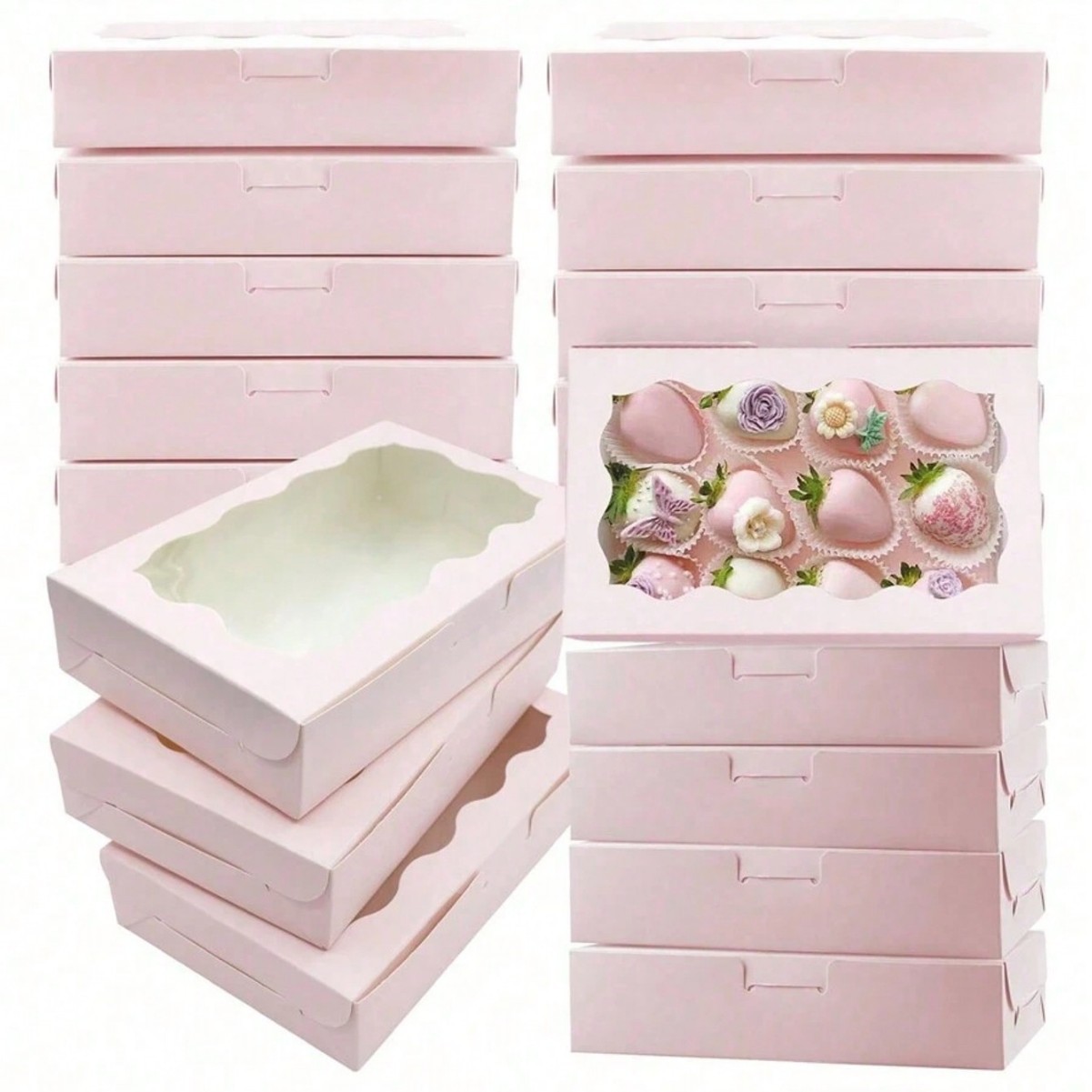 Wedding Cake Supply - 10/30/50 adet Kraft kağıt kek şeker