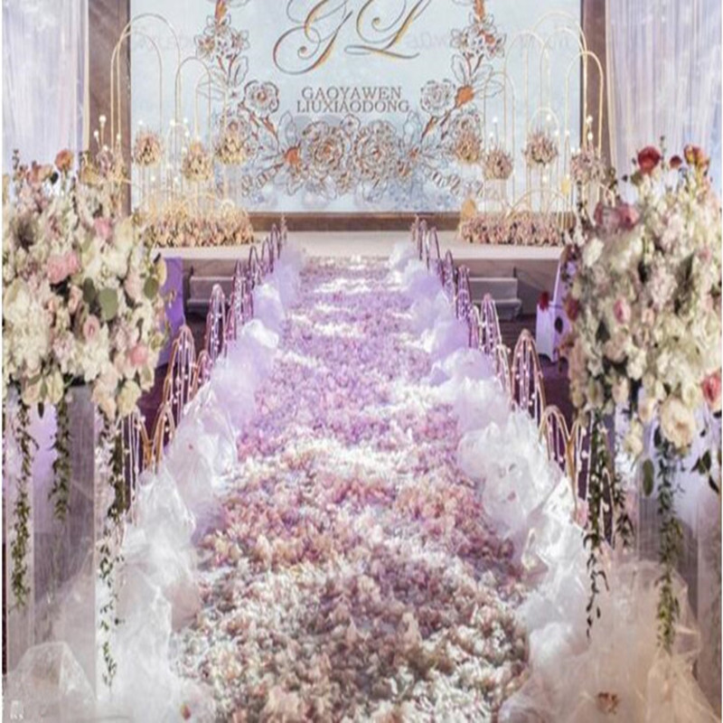 Aisle Runner White - Zarif Beyaz Düğün Dekorasyonu Kar İpliği