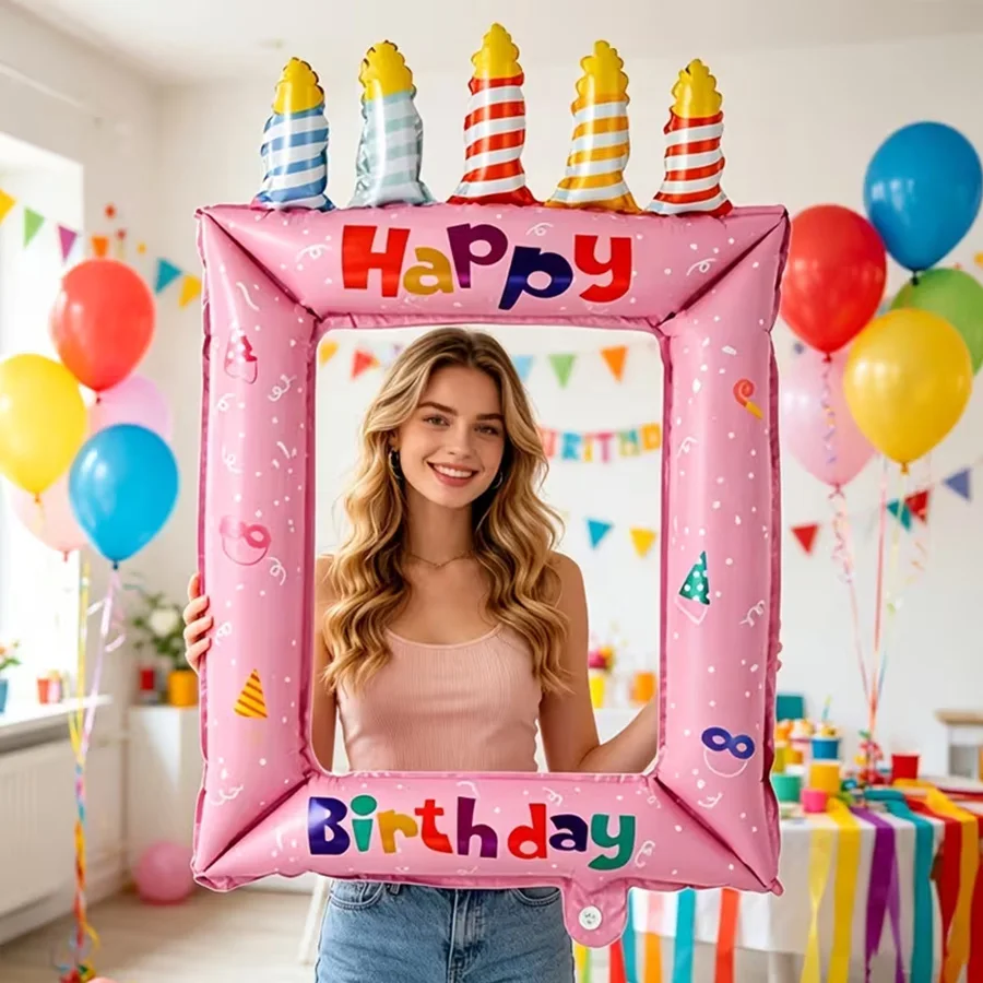 Confetti Balloon Set - 1/2 adet Mavi Pembe Doğum Günü