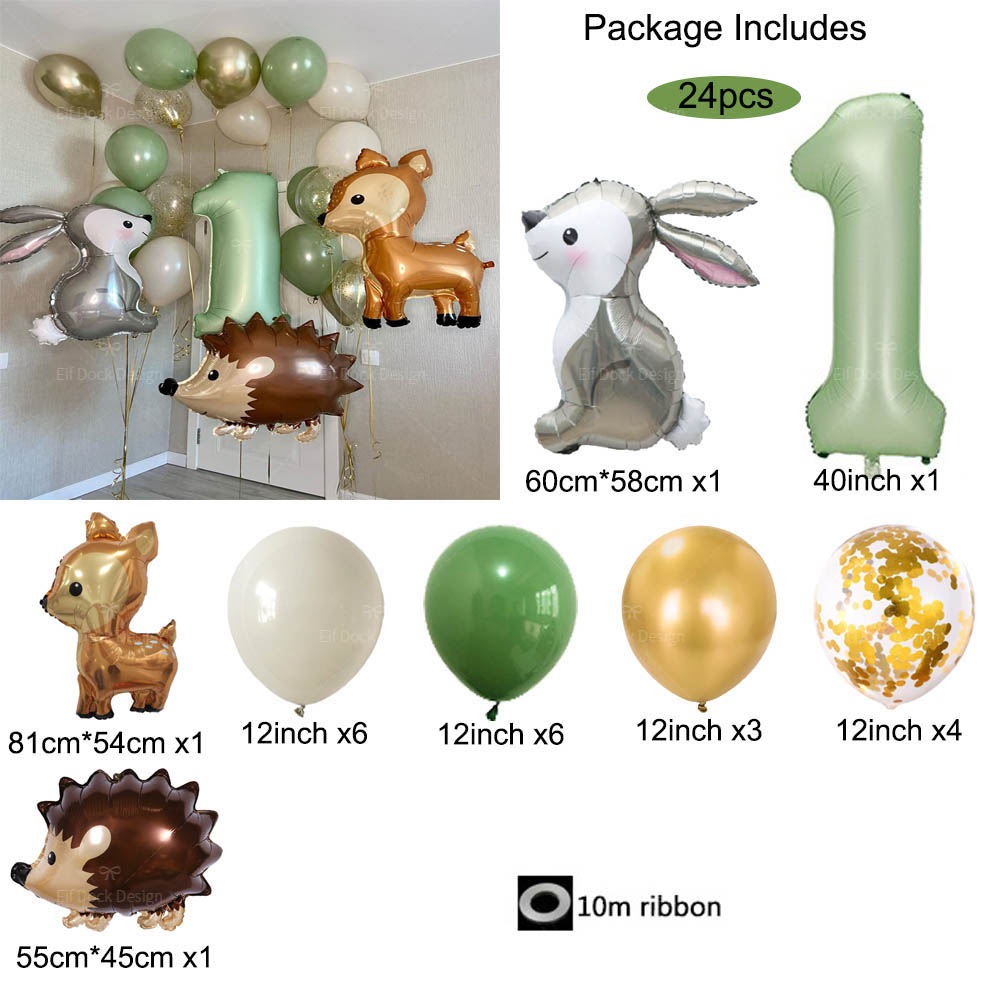 1 takım Orman Orman Hayvan Tem - Confetti Balloon Set incelemesi ve fiyatı