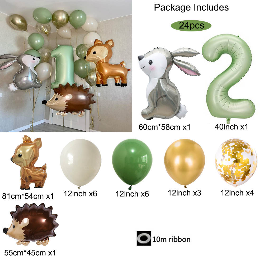 1 takım Orman Orman Hayvan Tem - Confetti Balloon Set incelemesi ve fiyatı