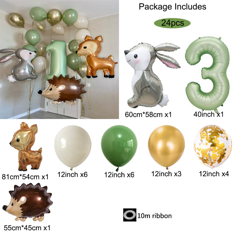 1 takım Orman Orman Hayvan Tem - Confetti Balloon Set incelemesi ve fiyatı