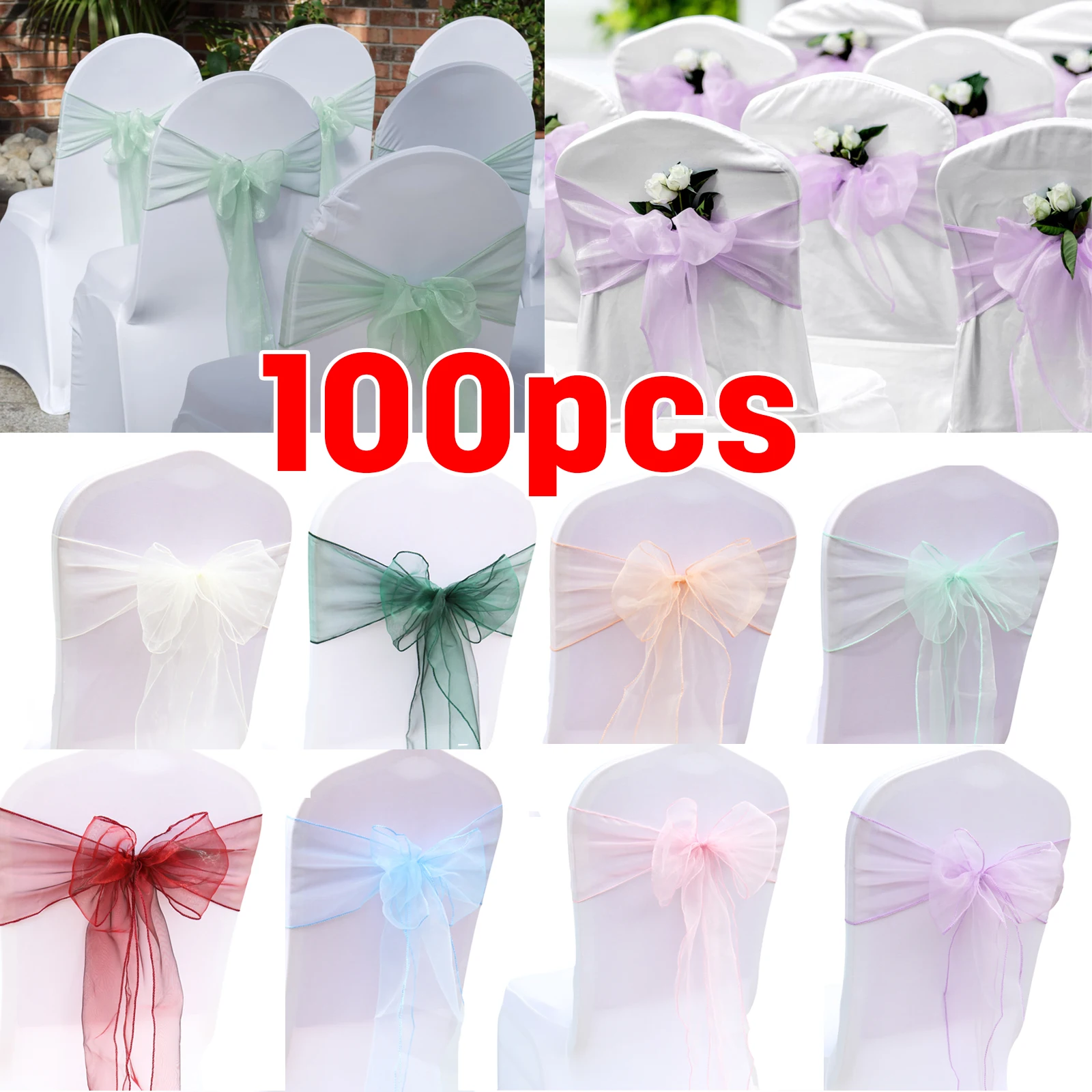 10/50/100 adet 17x275cm organz - Chair Sash Organza incelemesi ve fiyatı