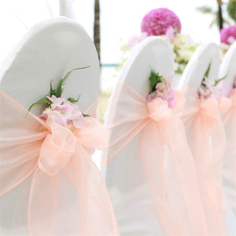 10/50/100 adet düğün sandalyes - Chair Sash Organza incelemesi ve fiyatı