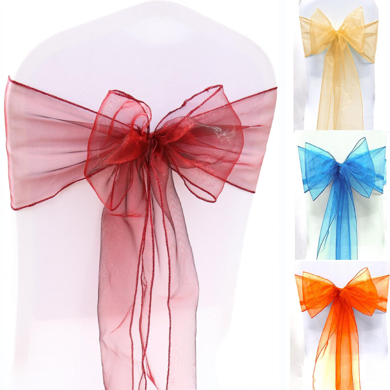 10/50/100 adet düğün sandalyes - Chair Sash Organza incelemesi ve fiyatı