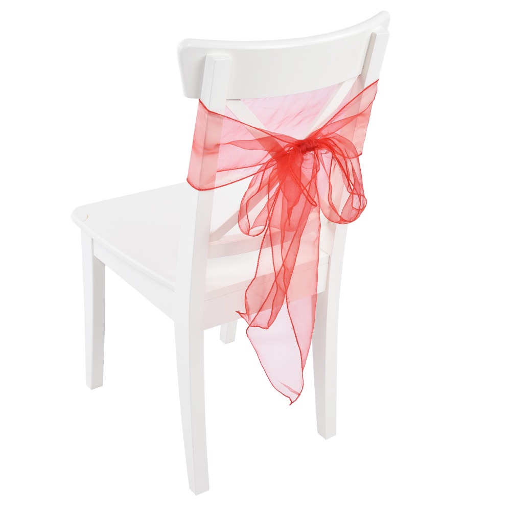 10 Adet Mavi, kırmızı, sarı, m - Chair Sash Organza incelemesi ve fiyatı